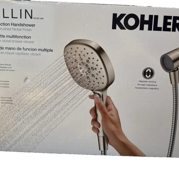Kohler Tellin Multifunction Handheld Shower Head – Brushed Nickel Finish (New) - Picture 3 of 10